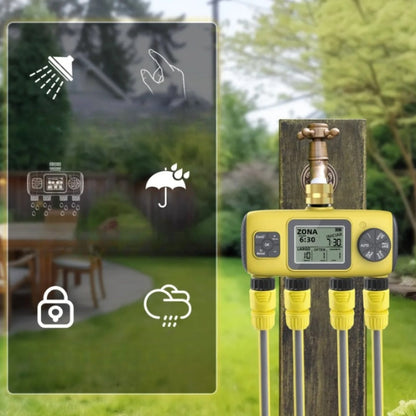 Digital 4-Zone Watering Timer LCD Display Smart Valve Irrigation Controller