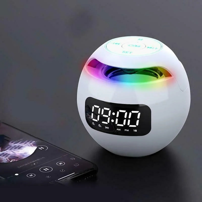 Digital Alarm Clock Bluetooth Speaker Colour LED Mood Light