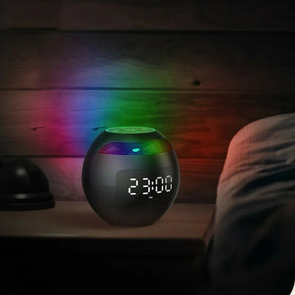 Digital Alarm Clock Bluetooth Speaker Colour LED Mood Light