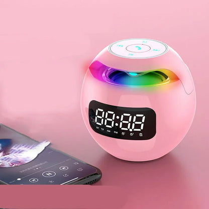 Digital Alarm Clock Bluetooth Speaker Colour LED Mood Light