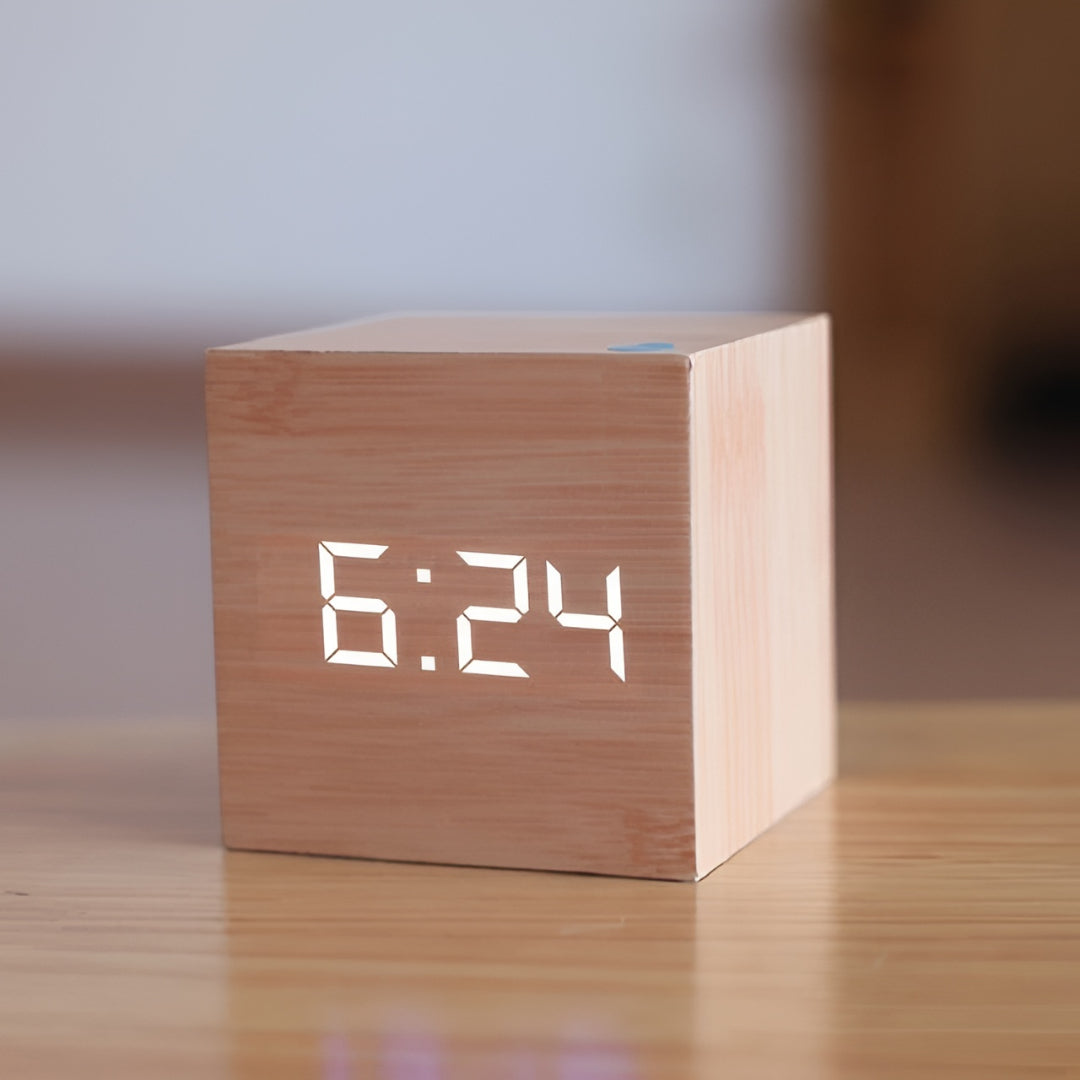 Digital LED Alarm Clock Desk Temperature Display With USB Power