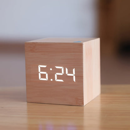 Digital LED Alarm Clock Desk Temperature Display With USB Power