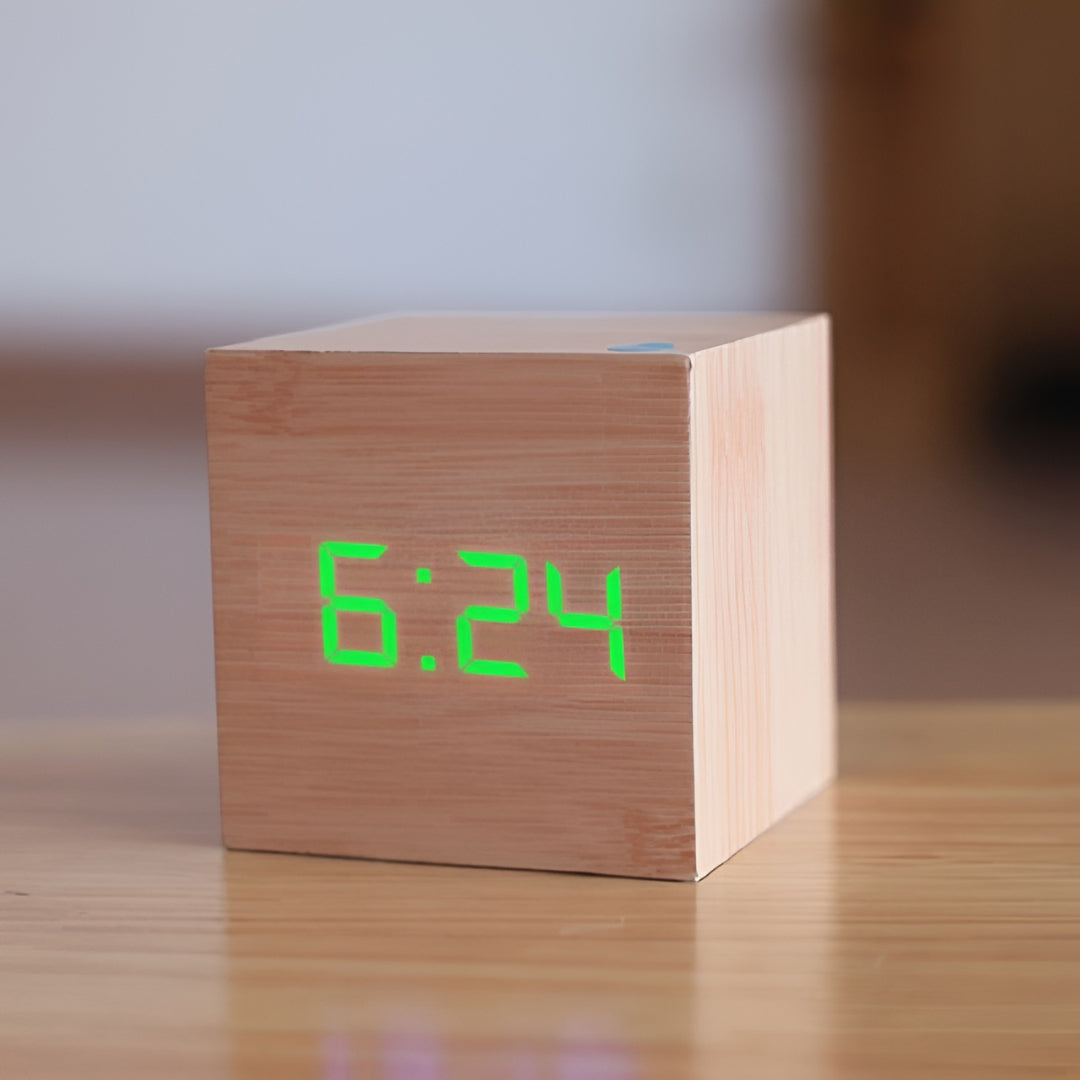 Digital LED Alarm Clock Desk Temperature Display With USB Power
