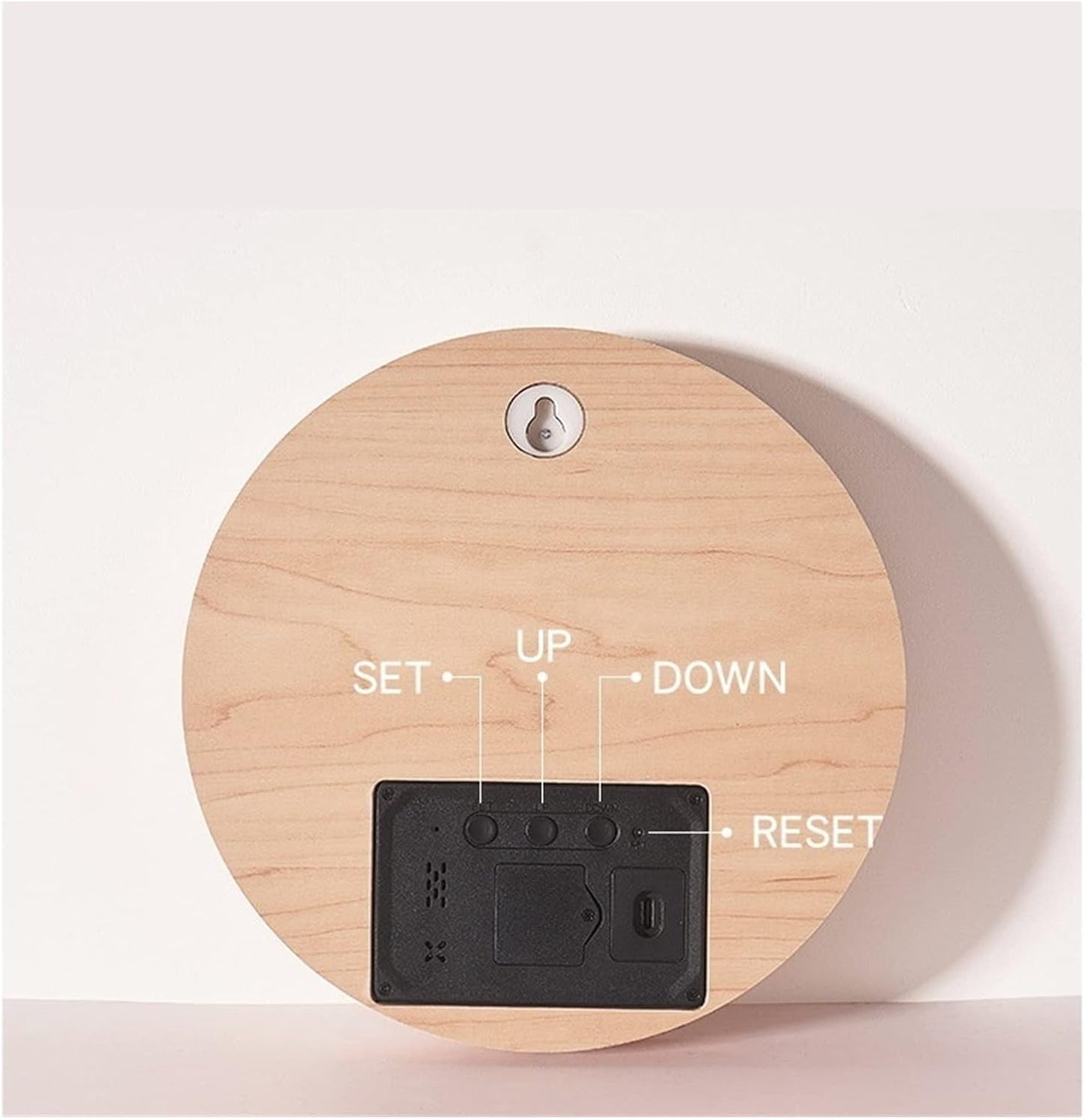 Digital LED Wall Clock with Time Date Temperature Display