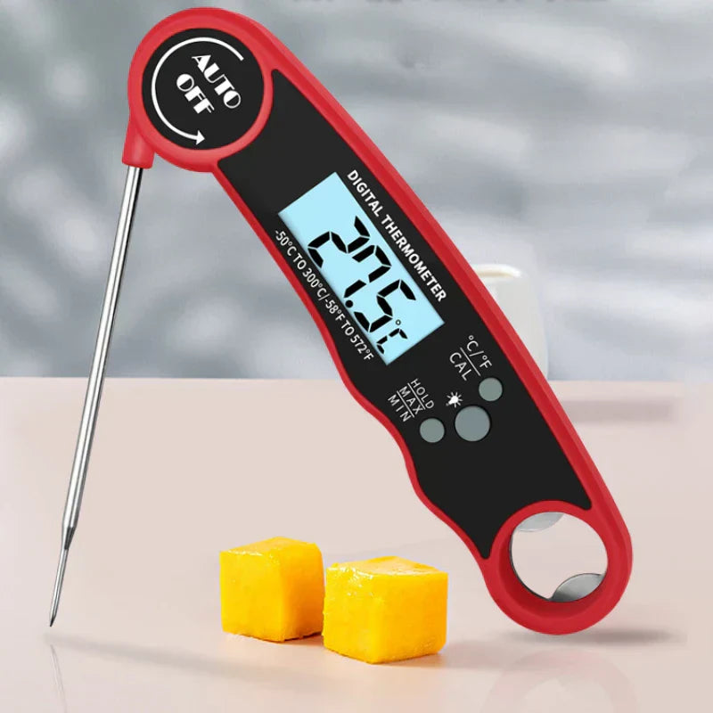 Digital Meat Thermometer Instant Read Waterproof Kitchen BBQ Thermometer Backlit Display
