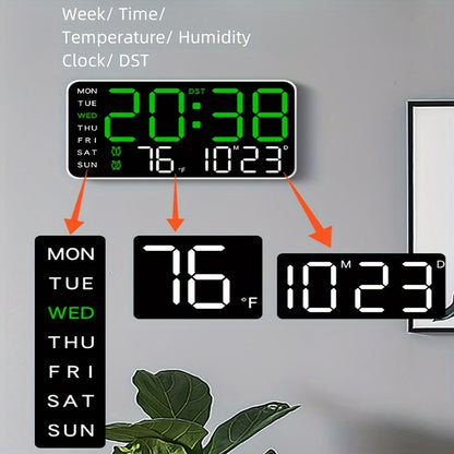 Digitix Digital Wall Clock Multifunction Electronic Display for Home