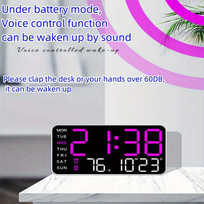 Digitix Digital Wall Clock Multifunction Electronic Display for Home