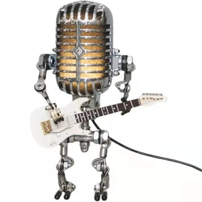 Dimmable Guitar Table Lamp Robot Style Decorative LED Desk Light