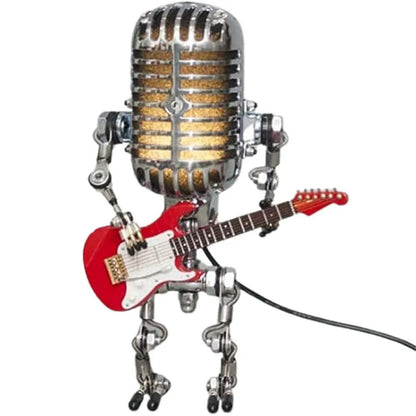 Dimmable Guitar Table Lamp Robot Style Decorative LED Desk Light