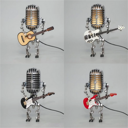 Dimmable Guitar Table Lamp Robot Style Decorative LED Desk Light