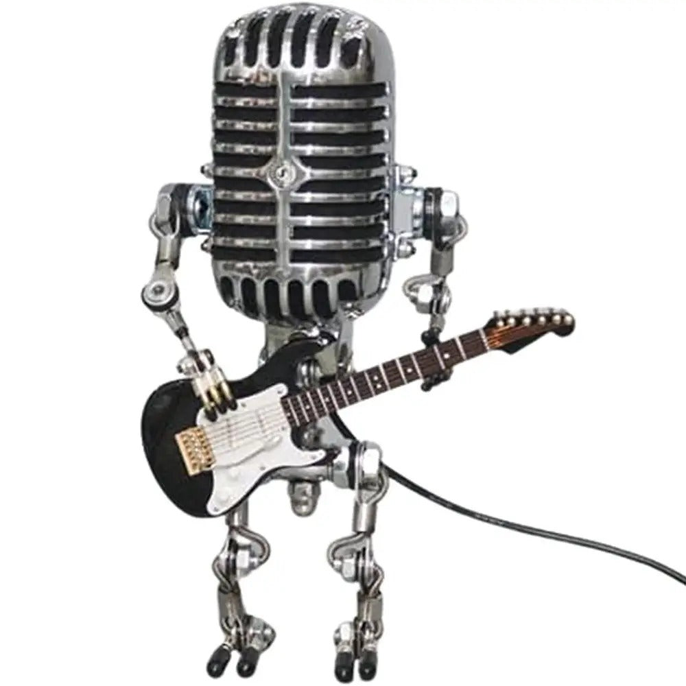 Dimmable Guitar Table Lamp Robot Style Decorative LED Desk Light