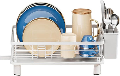 Dish Drying Rack Drainage System Kitchen Countertop Organizer