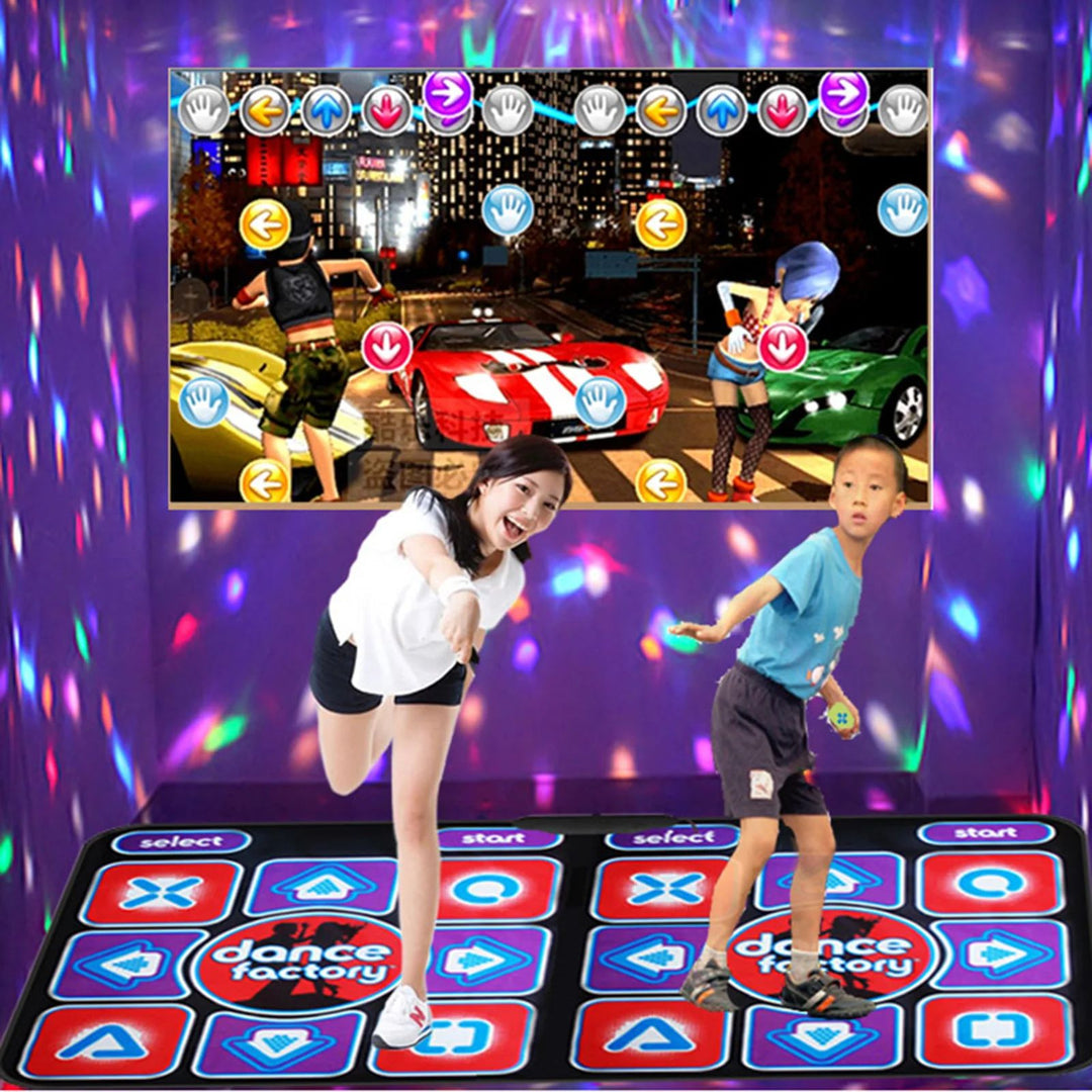 Double Dance Mat Non Slip Fitness Game Pad Remote Control PC TV Compatible