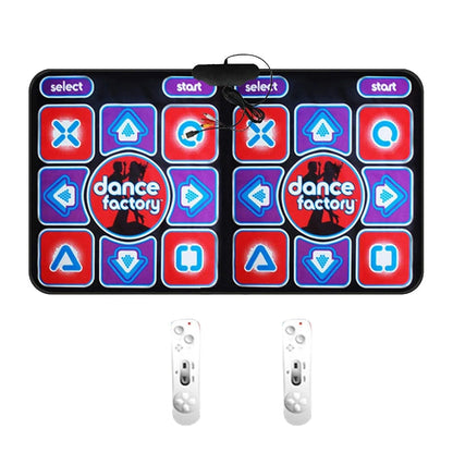 Double Dance Mat Non Slip Fitness Game Pad Remote Control PC TV Compatible
