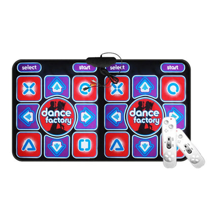 Double Dance Mat Non Slip Fitness Game Pad Remote Control PC TV Compatible