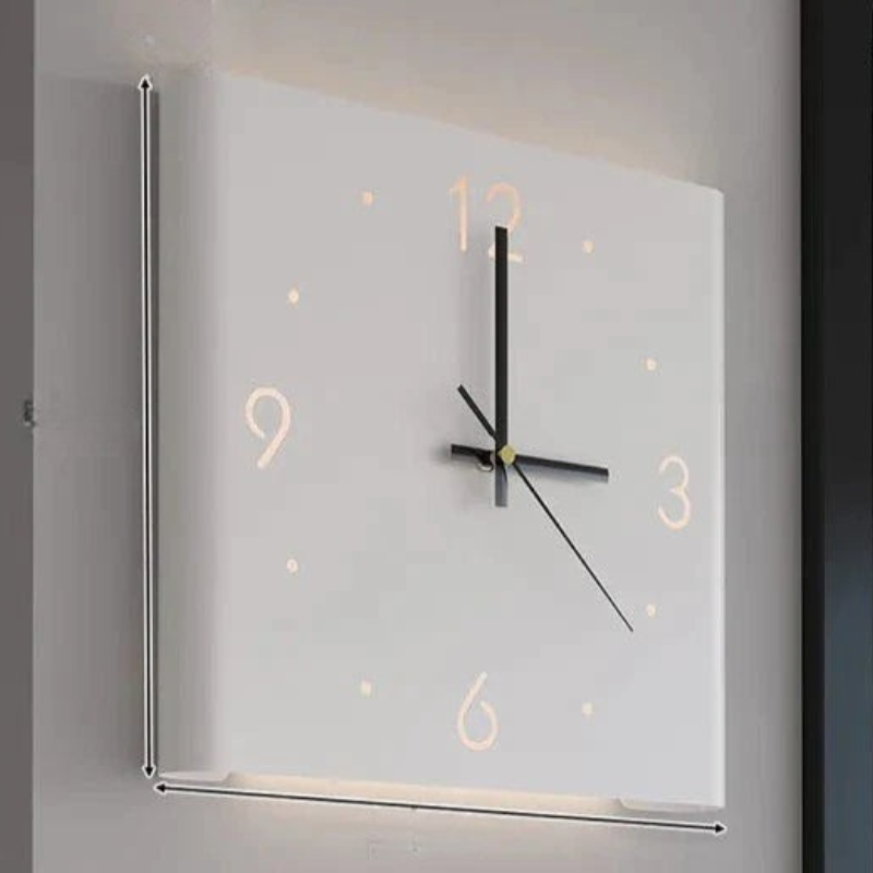 Double Sided Square Wall Clock Modern Decorative Indoor Outdoor
