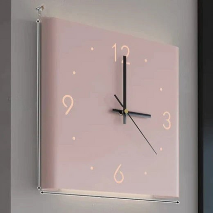 Double Sided Square Wall Clock Modern Decorative Indoor Outdoor