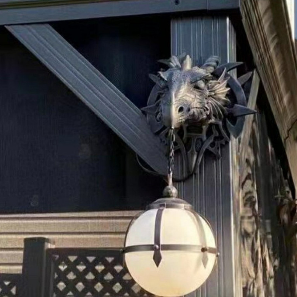 Dragon Head Wall Light Fantasy Sculpted LED Accent Lamp