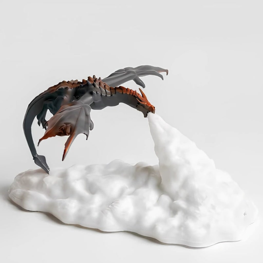 Dragon LED Flame Night Light Rechargeable Fantasy Halloween Table Lamp