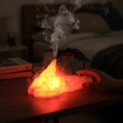 Dragon LED Flame Night Light Rechargeable Fantasy Halloween Table Lamp