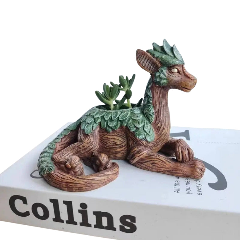 Dragon Shaped Succulent Plant Pot Decorative Fantasy Desk and Shelf Planter