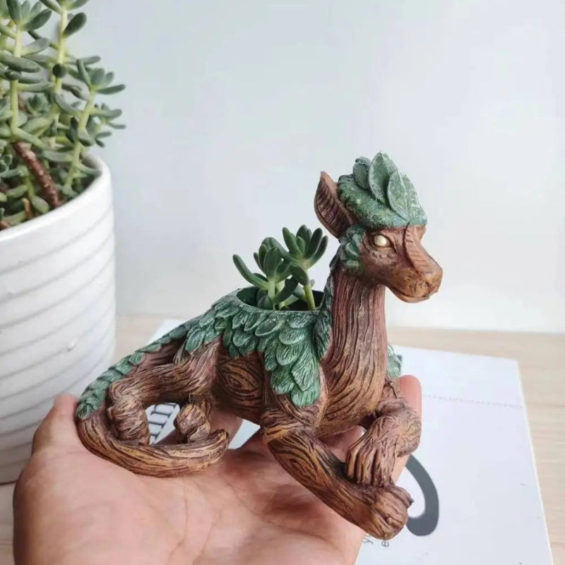 Dragon Shaped Succulent Plant Pot Decorative Fantasy Desk and Shelf Planter
