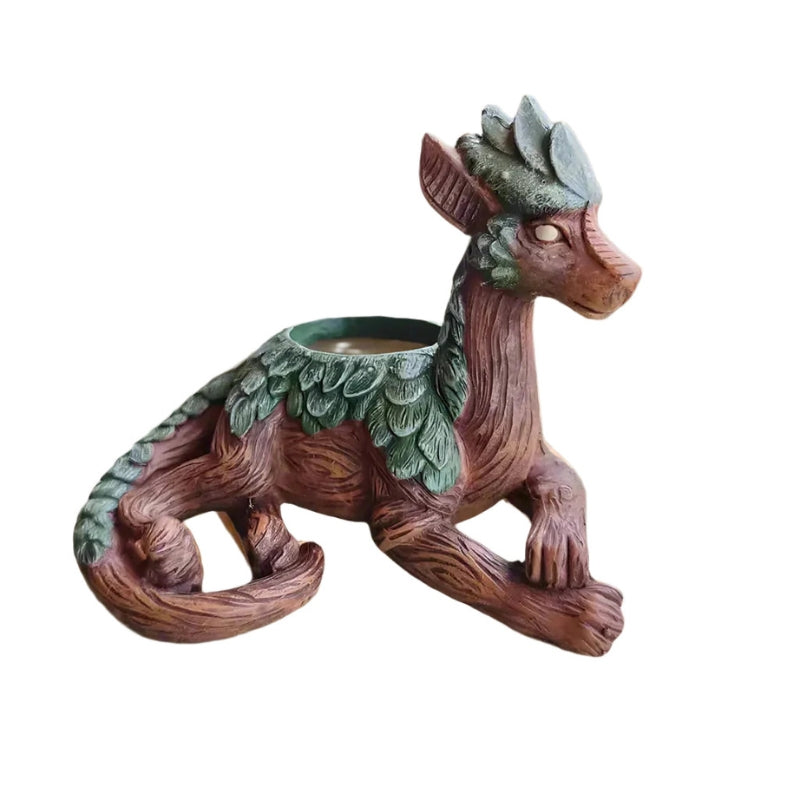 Dragon Shaped Succulent Plant Pot Decorative Fantasy Desk and Shelf Planter