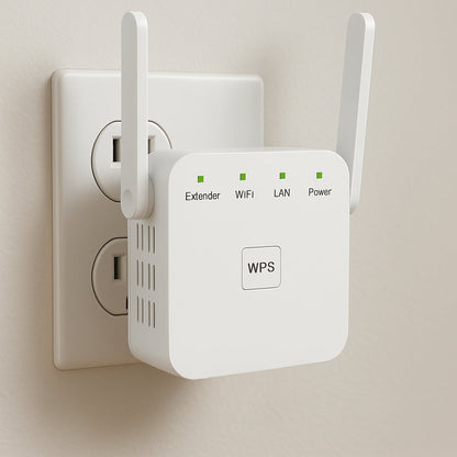 Dualband-WiFi-rækkeviddeforlænger med WPS-opsætning