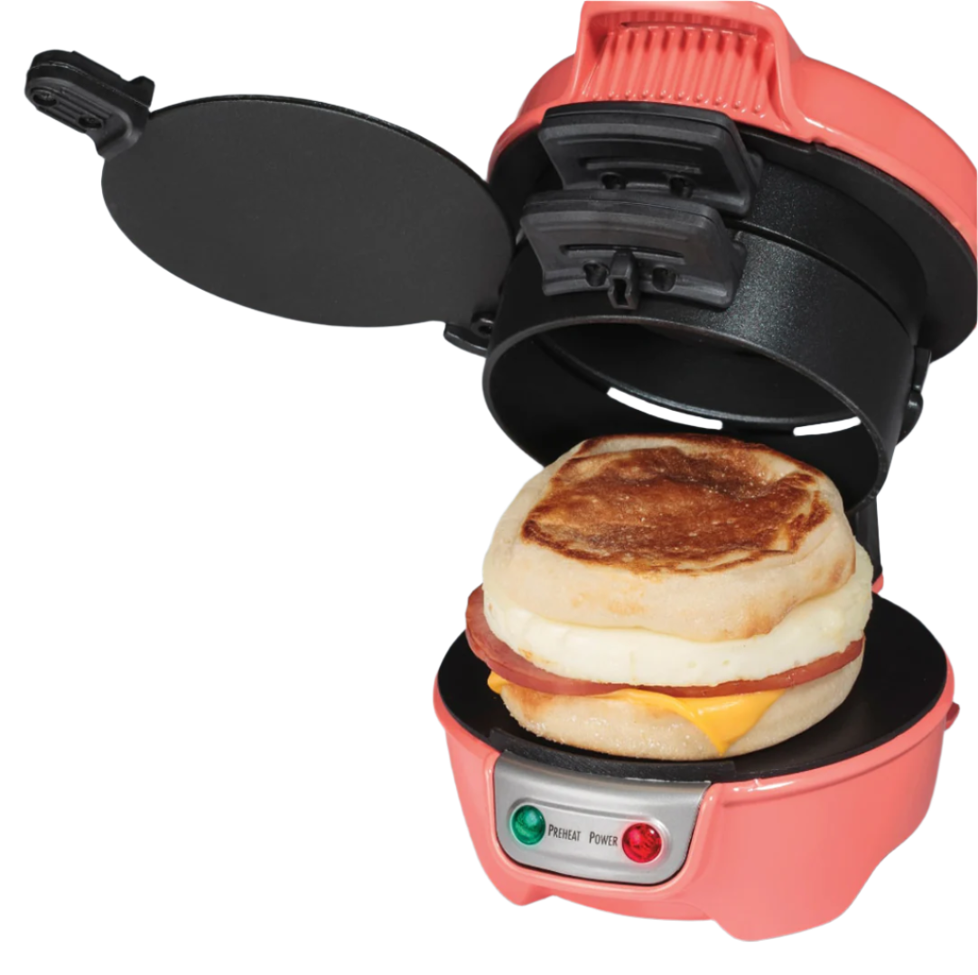 Electric Breakfast Sandwich Maker with Single and Double Cooking Plates