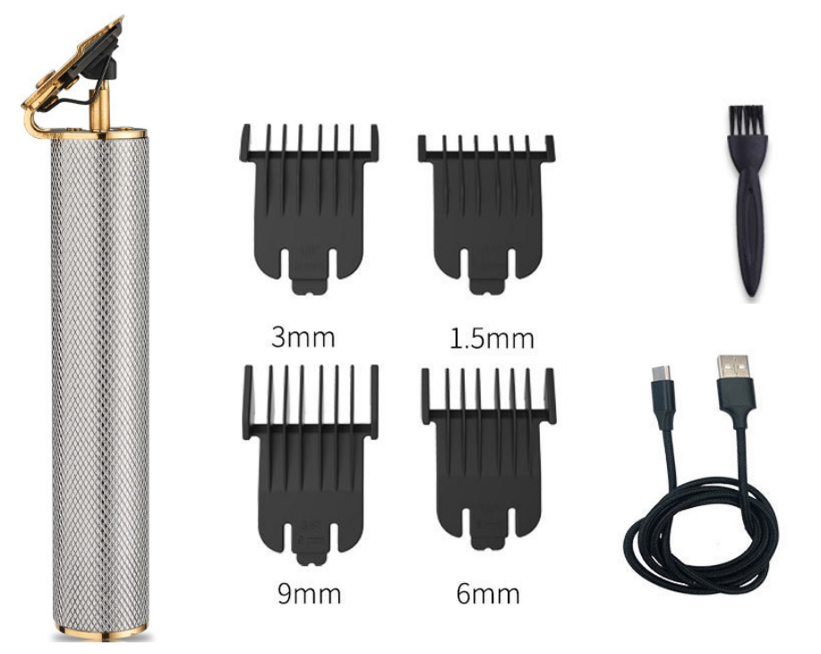 Electric Hair Clipper T Blade Trimmer USB C Fast Charge Cordless Barber Grooming
