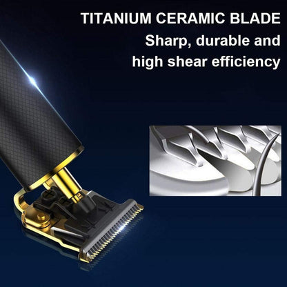 Electric Hair Clipper T Blade Trimmer USB C Fast Charge Cordless Barber Grooming
