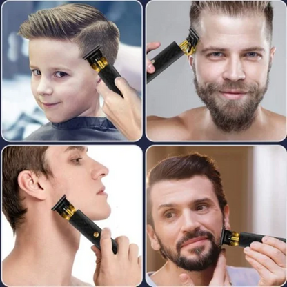 Electric Hair Clipper T Blade Trimmer USB C Fast Charge Cordless Barber Grooming