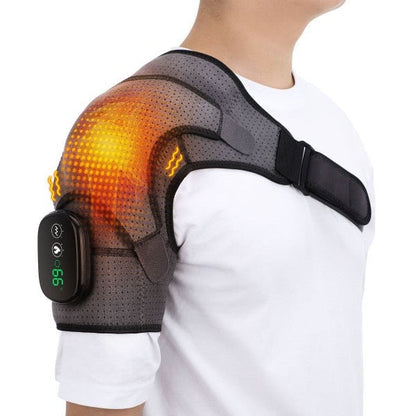 Electric Shoulder Heating Pad with Vibration Massage and Rechargeable Battery