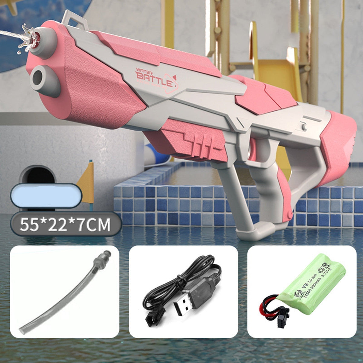 Electric Water Blaster – Powerful Rechargeable Water Gun with USB Charging