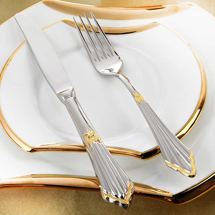 Elegant Handcrafted Cutlery Set Polished Finish Tableware Dining Utensils
