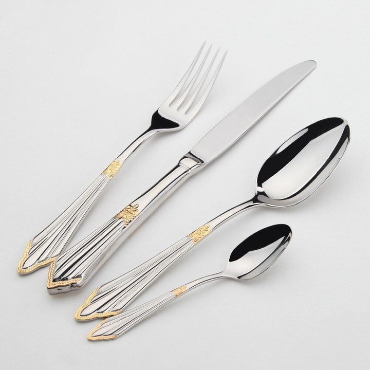 Elegant Handcrafted Cutlery Set Polished Finish Tableware Dining Utensils