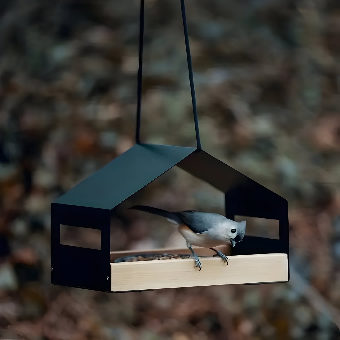 Elegant Hanging Bird House with Built In Feeder Decorative Outdoor Garden Birdhouse