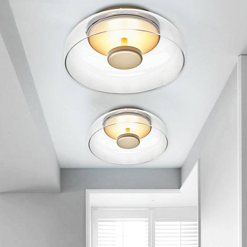 Elegant LED Glass Ceiling Light Modern Flush Mount Lighting