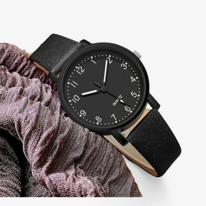 Elegant Women’s Watch with Round Dial and Classic Strap Luxury Style Wristwatch