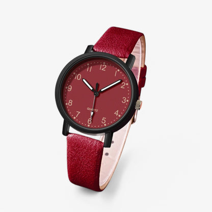 Elegant Women’s Watch with Round Dial and Classic Strap Luxury Style Wristwatch