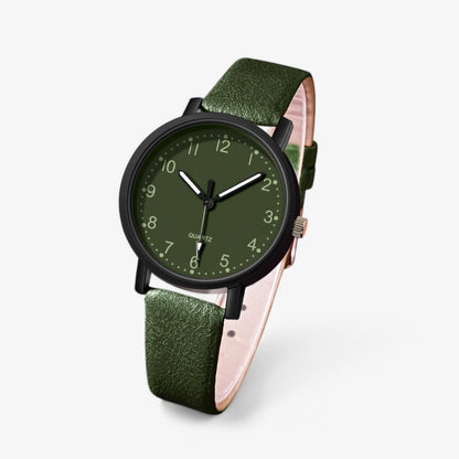 Elegant Women’s Watch with Round Dial and Classic Strap Luxury Style Wristwatch