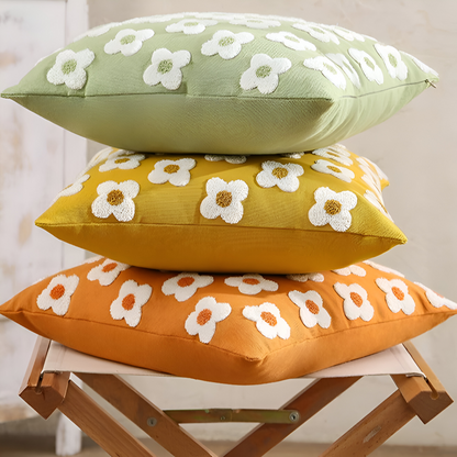 Embroidered Floral Cushion Covers Square and Rectangular Sofa Pillow Covers