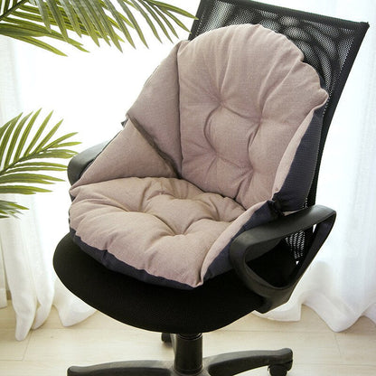 Ergonomic Seat Cushion Quilted Accent Non Slip Base Posture Support Chair Pad