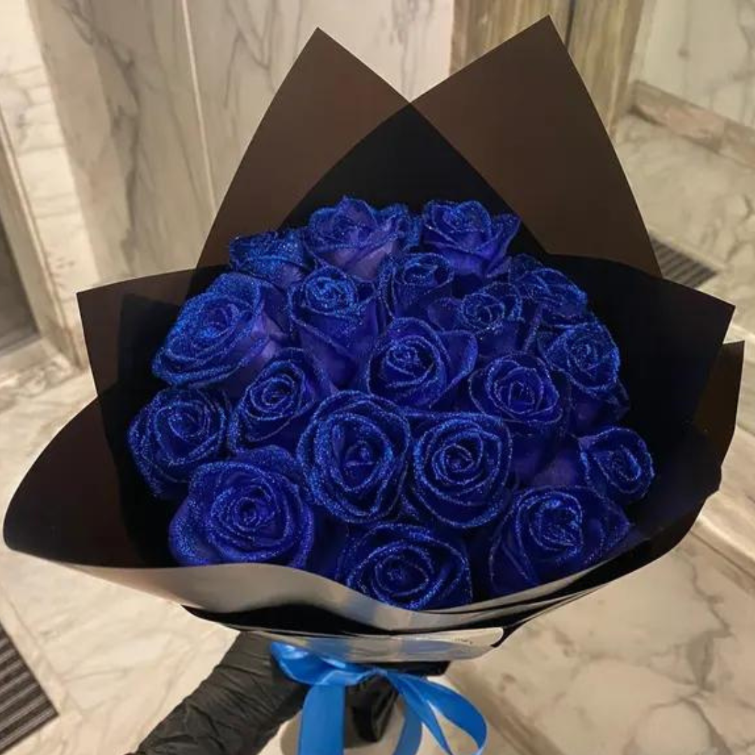 Eternal Bloom Glitter Roses Long-Lasting Sparkling Decorative Flowers