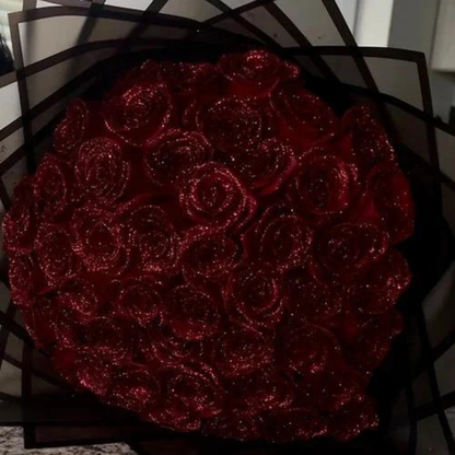 Eternal Bloom Glitter Roses Long-Lasting Sparkling Decorative Flowers