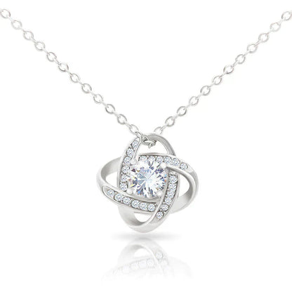 Eternal Flower Heart Necklace with 14K Chain Symbolic Gift for Your Loved One