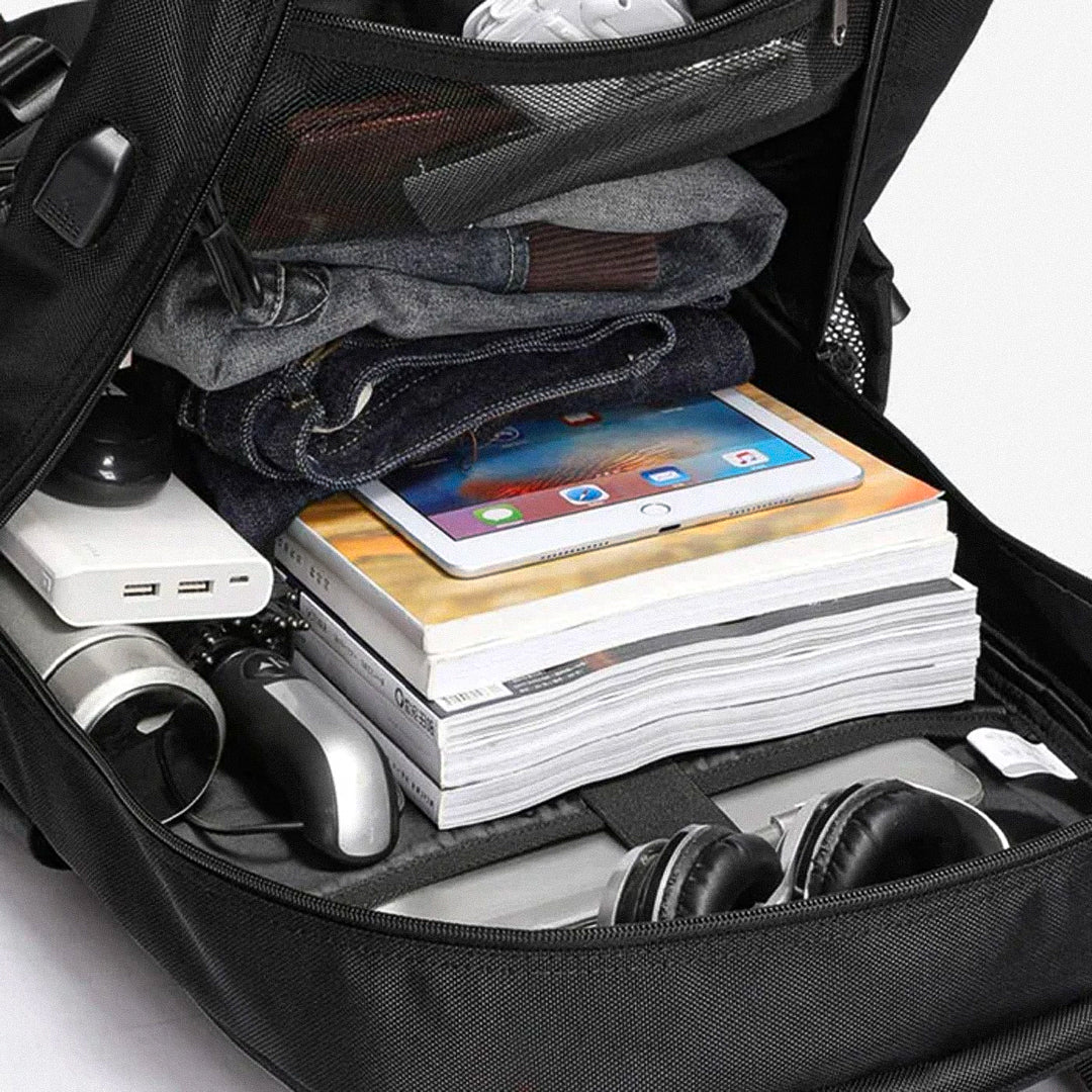 Expandable Travel Backpack Large Capacity Waterproof Laptop Backpack with USB Charging Port