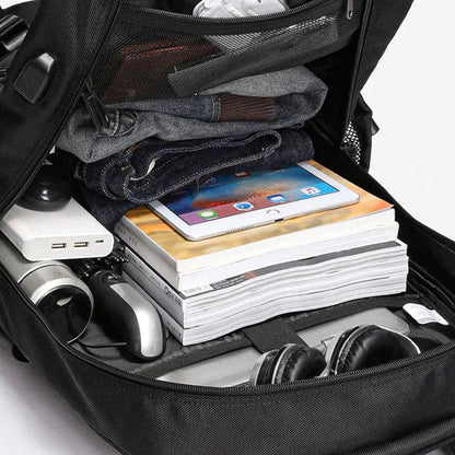 Expandable Travel Backpack Large Capacity Waterproof Laptop Backpack with USB Charging Port