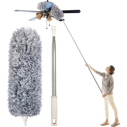 Extendable Microfiber Duster Telescopic Dust Cleaner for Ceiling Fans Shelves and Home Cleaning