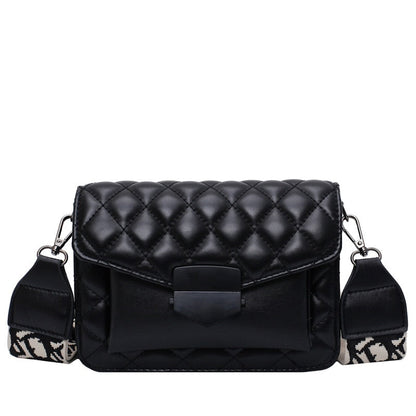 Fashion Shoulder Handbag with Wide Strap Large Capacity Everyday Crossbody Bag